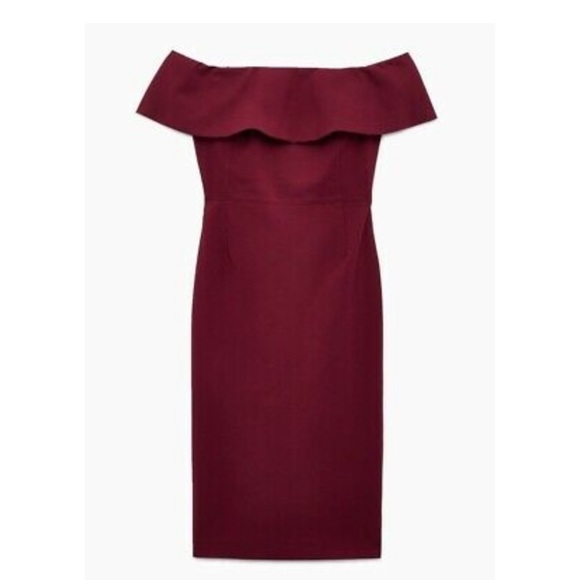 BABATON RUSLAN DRESS BURGUNDY - Picture 1 of 12